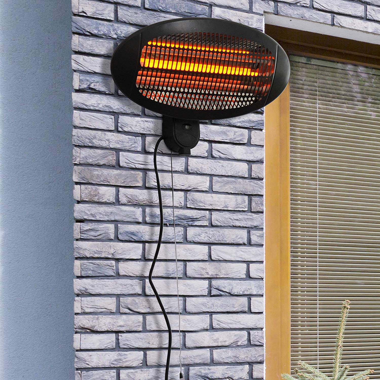 Pro Elec 2kw Wall Mounted Infrared Electric Patio Heater for measurements 1500 X 1500