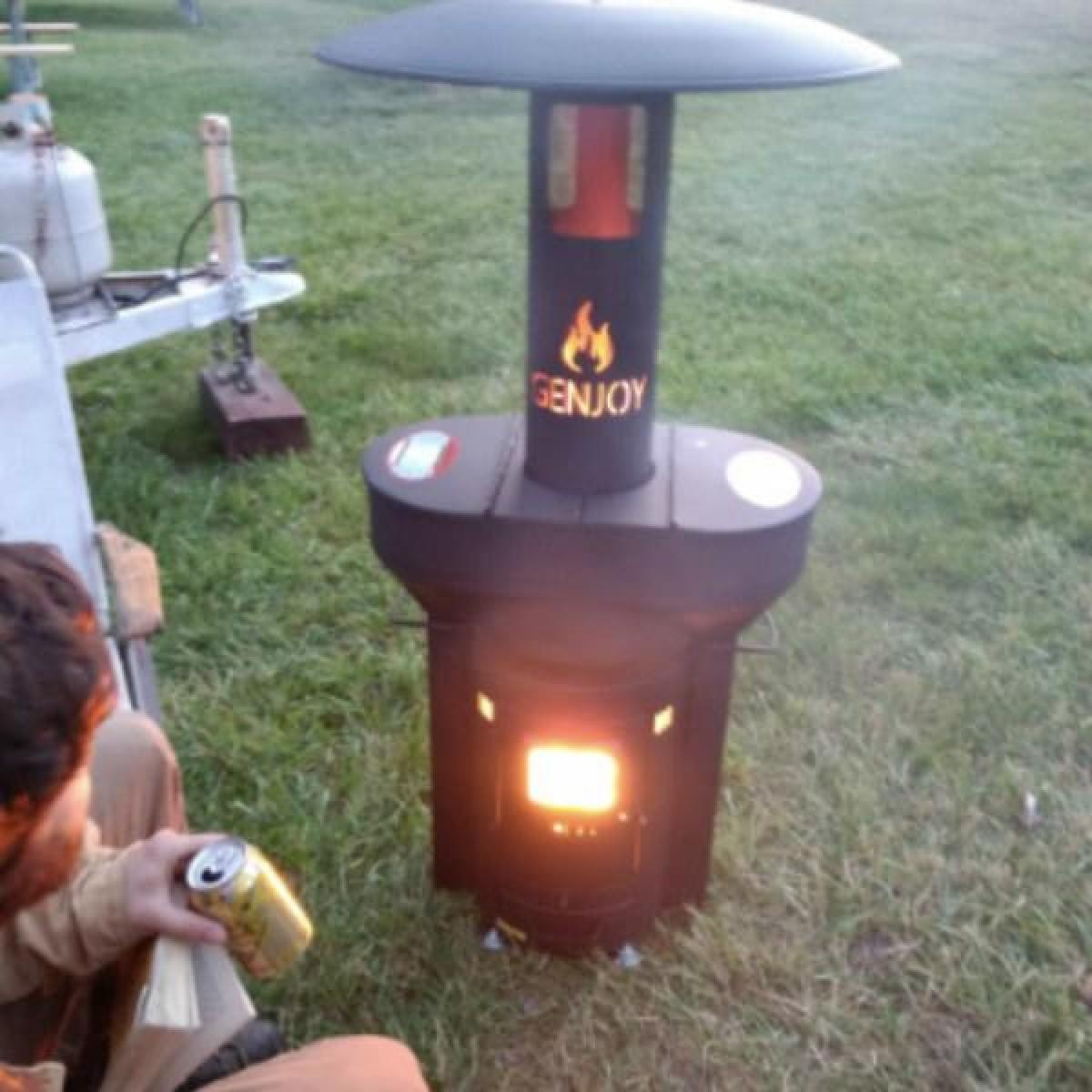 Q Flame Wood Pellet Outdoor Heater intended for size 1200 X 1200