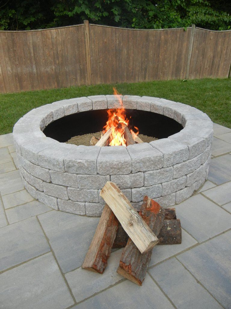 Random Stone Brown Round Fire Pit Kit Garden Fire Pit for measurements 768 X 1024