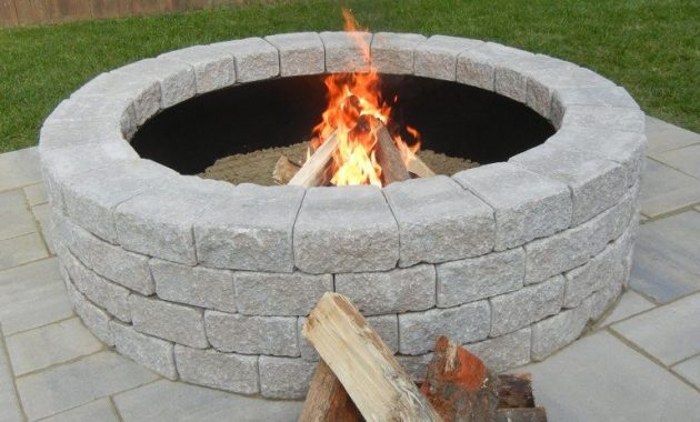 Random Stone Brown Round Fire Pit Kit Garden Fire Pit regarding size 768 X 1024