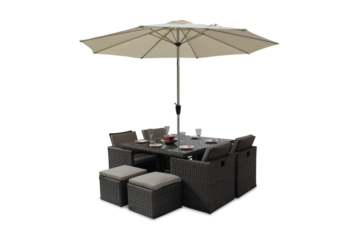 Rattan Cube Furniture Deluxe Garden Outdoor Set Mix Brown 8 Seater with regard to sizing 1200 X 800