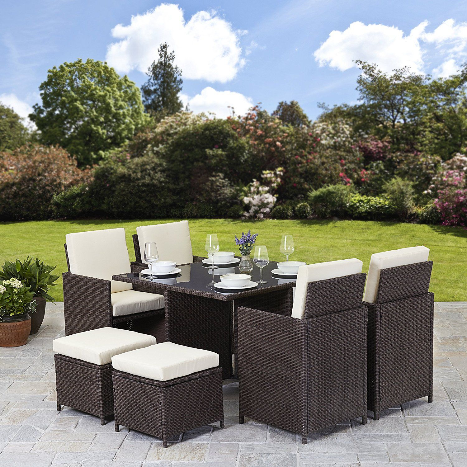 Rattan Cube Garden Furniture Set 8 Seater Outdoor Wicker for size 1500 X 1500