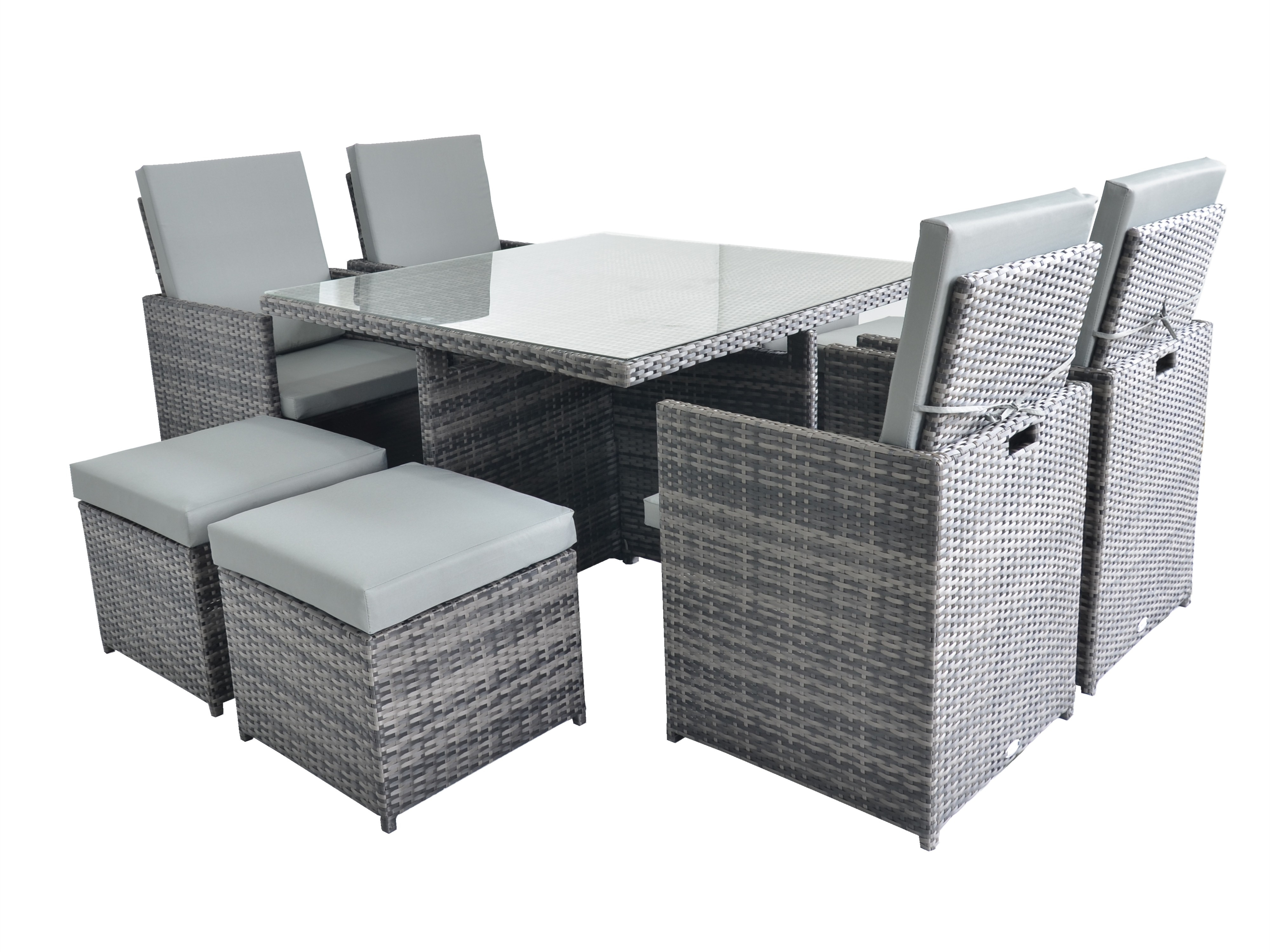 Rattan Fairy Seville 4 Seat Deluxe Garden Furniture Cube Set With 4 Footstools Free Cover for size 4000 X 3000