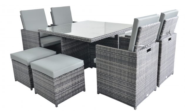 Rattan Fairy Seville 4 Seat Deluxe Garden Furniture Cube Set With 4 Footstools Free Cover in size 4000 X 3000