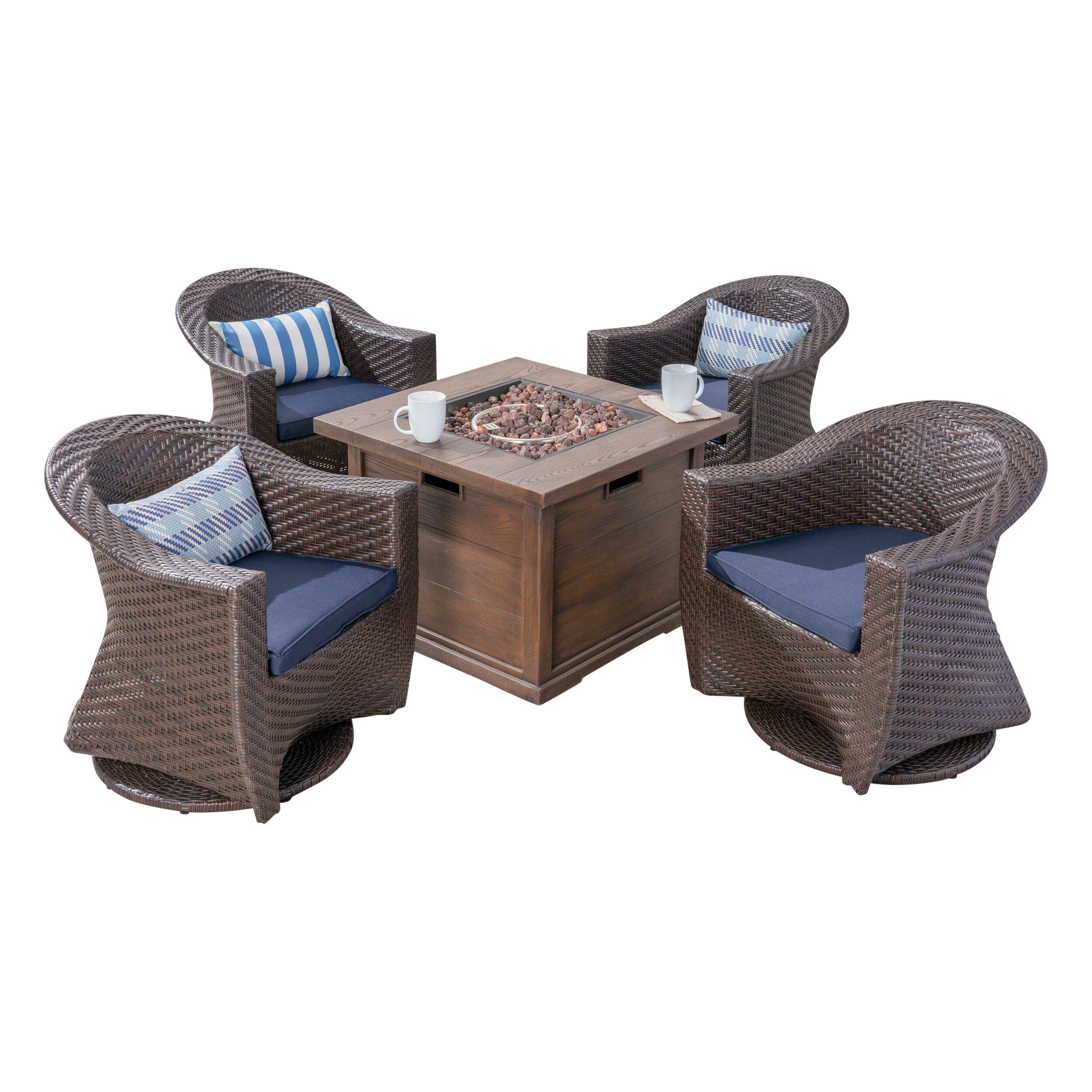 Reina Patio 5 Piece Conversation Set With Cushions in sizing 2500 X 2500