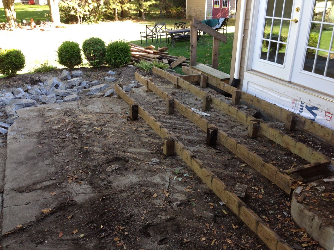 Remove Old Deck And Concrete Patio Replace With Stamped for sizing 1280 X 960