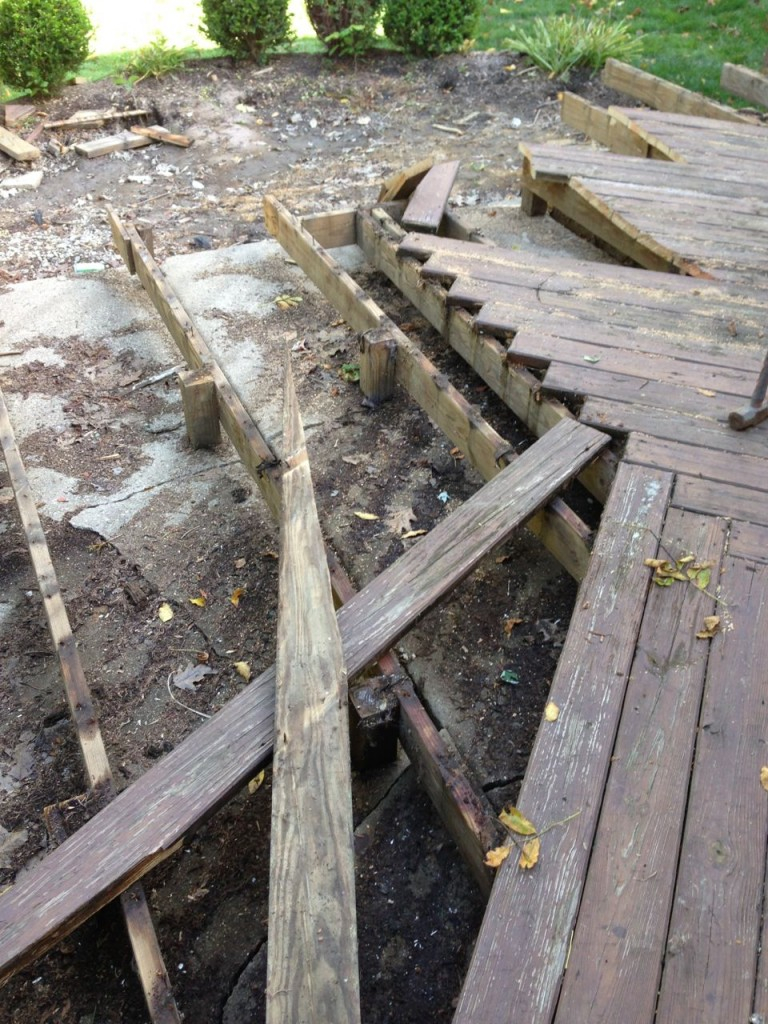 Remove Old Deck And Concrete Patio Replace With Stamped in measurements 768 X 1024