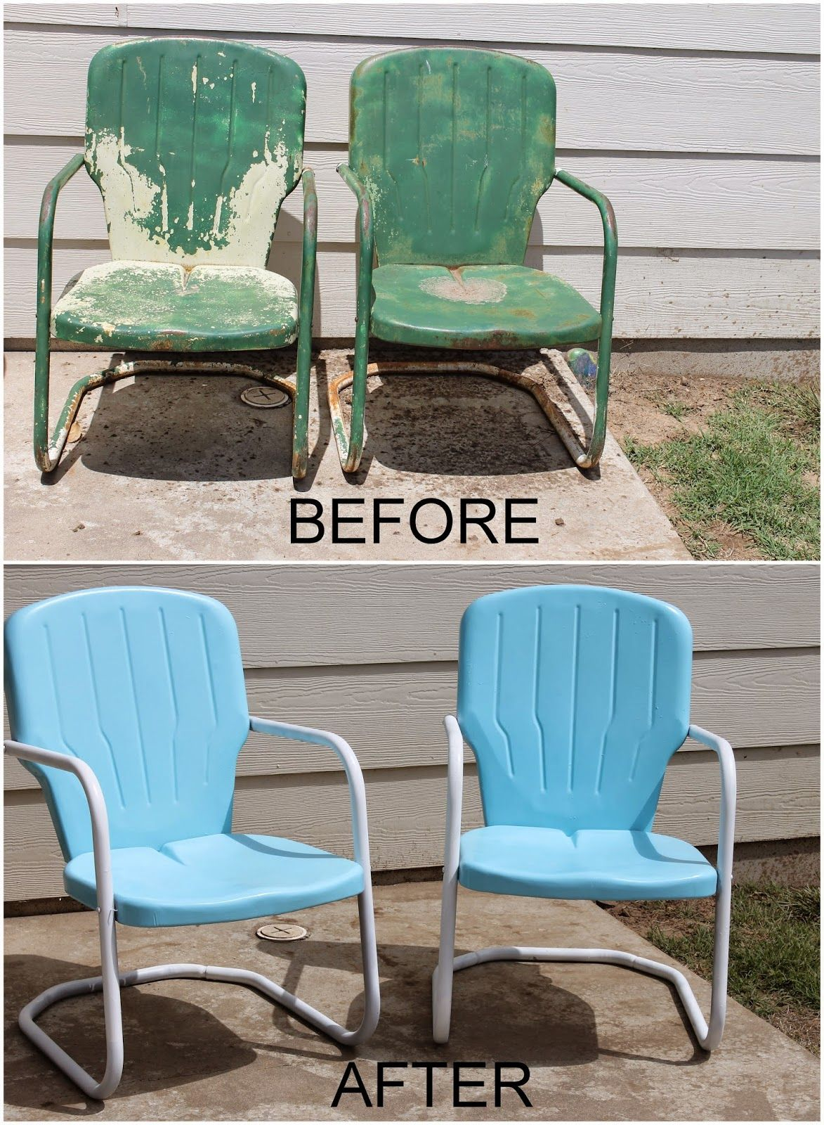 Repaint Old Metal Patio Chairs Diy Paint Outdoor Metal intended for measurements 1173 X 1600