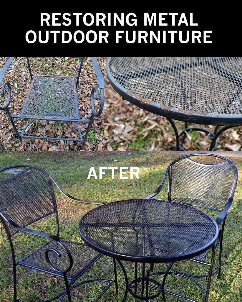 Restore Metal Outdoor Furniture To Like New Patio in size 822 X 1024