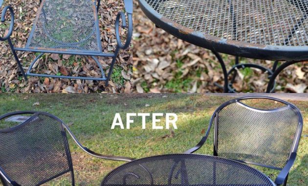 Restore Metal Outdoor Furniture To Like New Patio inside measurements 822 X 1024