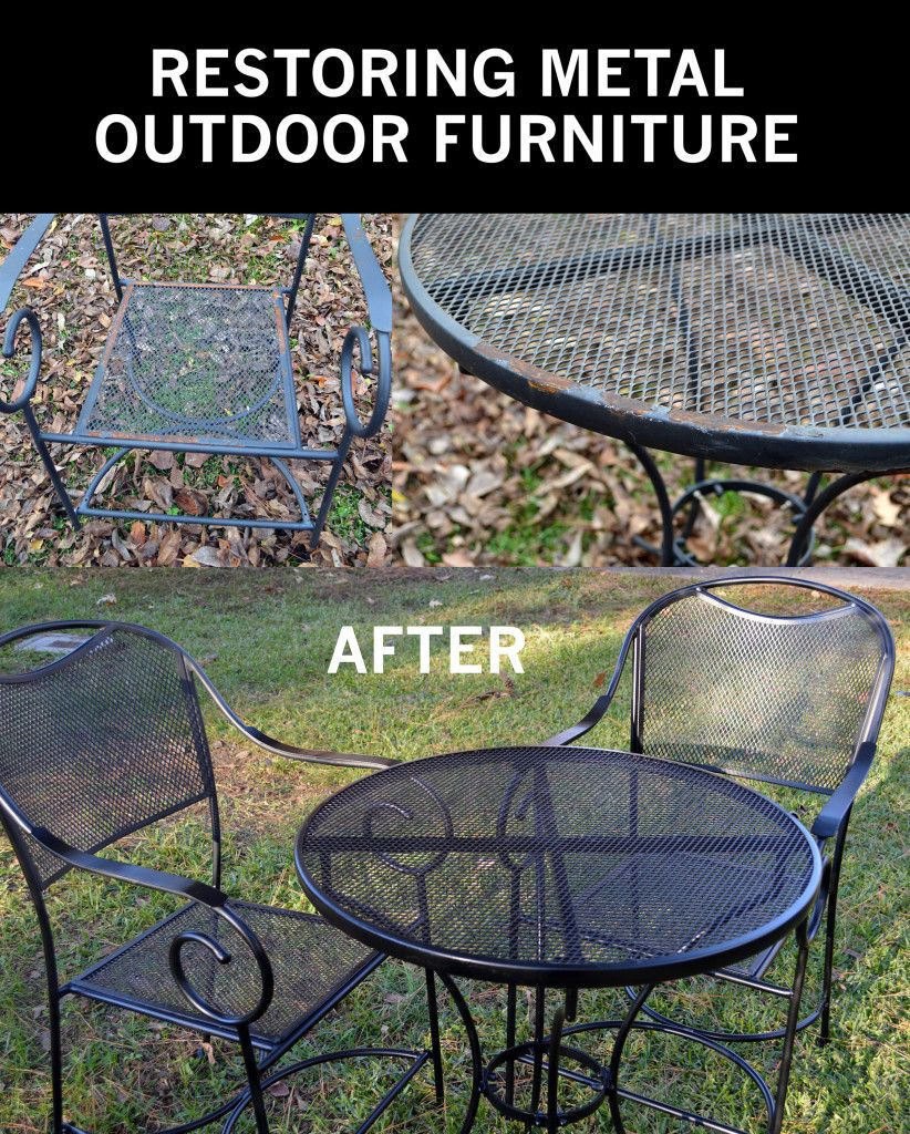 Restore Metal Outdoor Furniture To Like New Patio inside measurements 822 X 1024