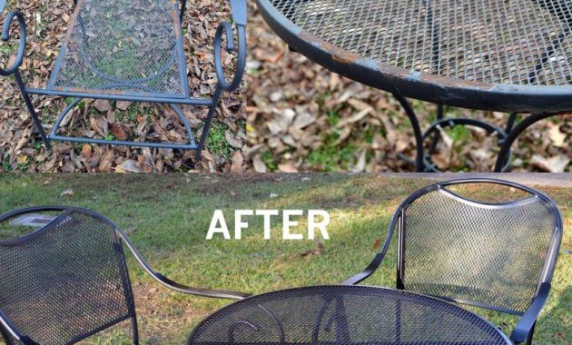 Restore Metal Outdoor Furniture To Like New Patio throughout size 822 X 1024