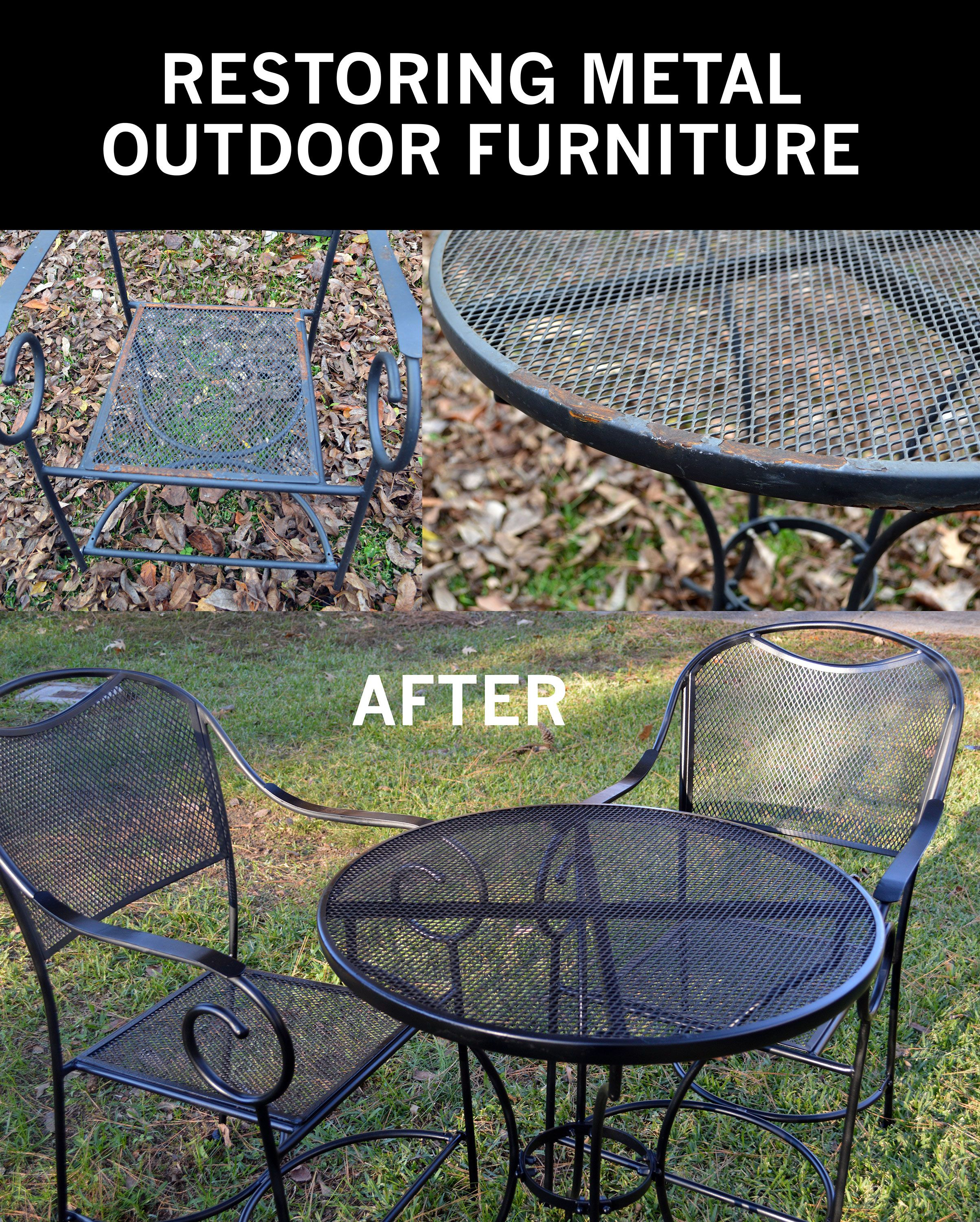 Restore Metal Outdoor Furniture To Like New Patio with dimensions 2407 X 3000