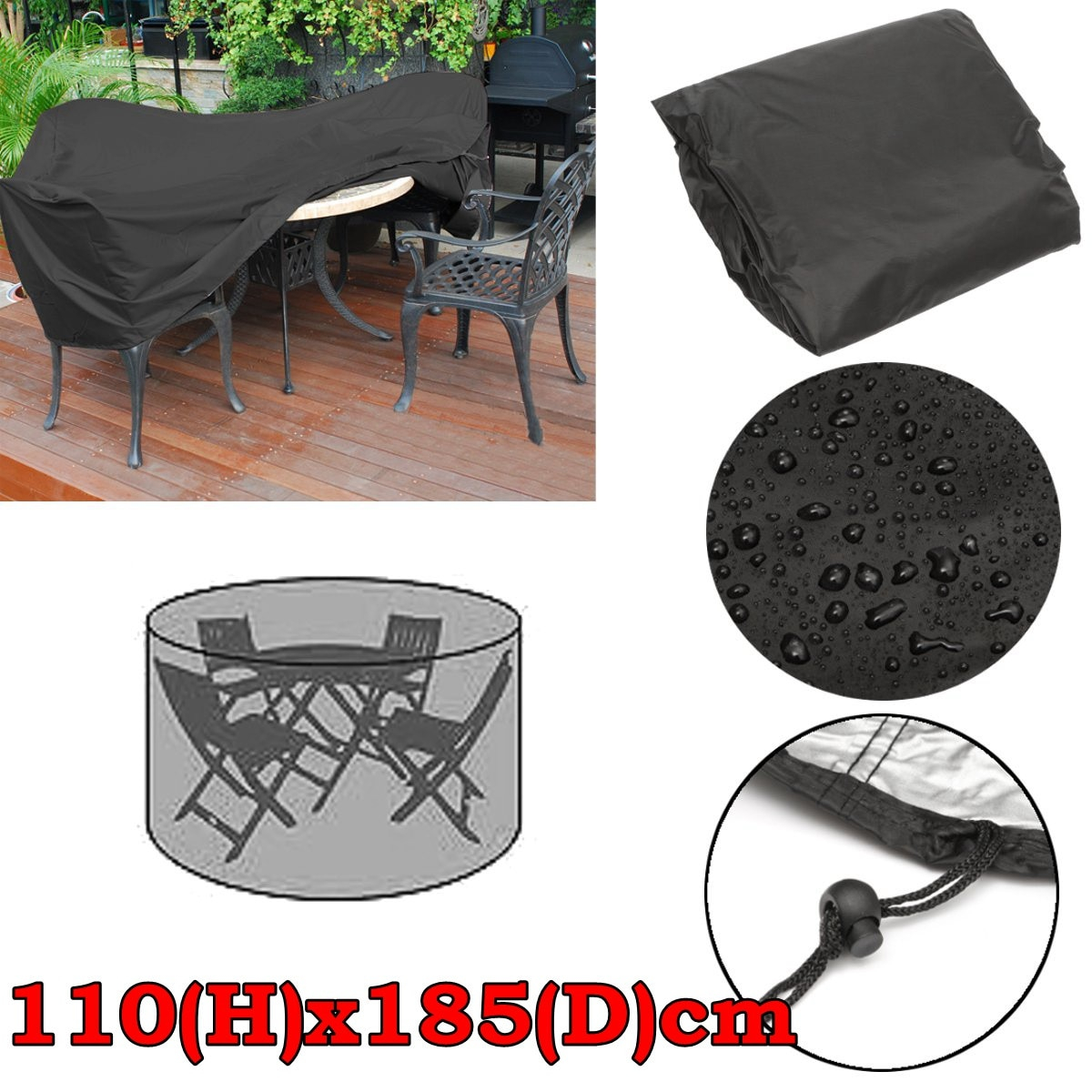 Round Outdoor Garden Patio Furniture Cover Waterproof Dust regarding proportions 1200 X 1200