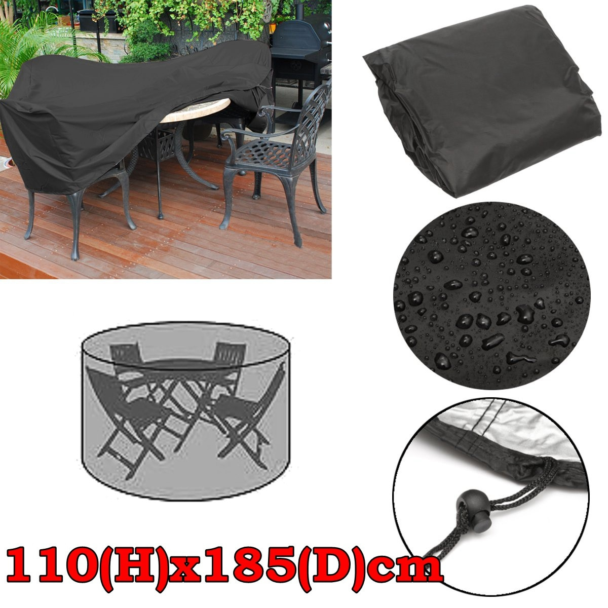 Round Outdoor Garden Patio Furniture Cover Waterproof Dust within measurements 1200 X 1200