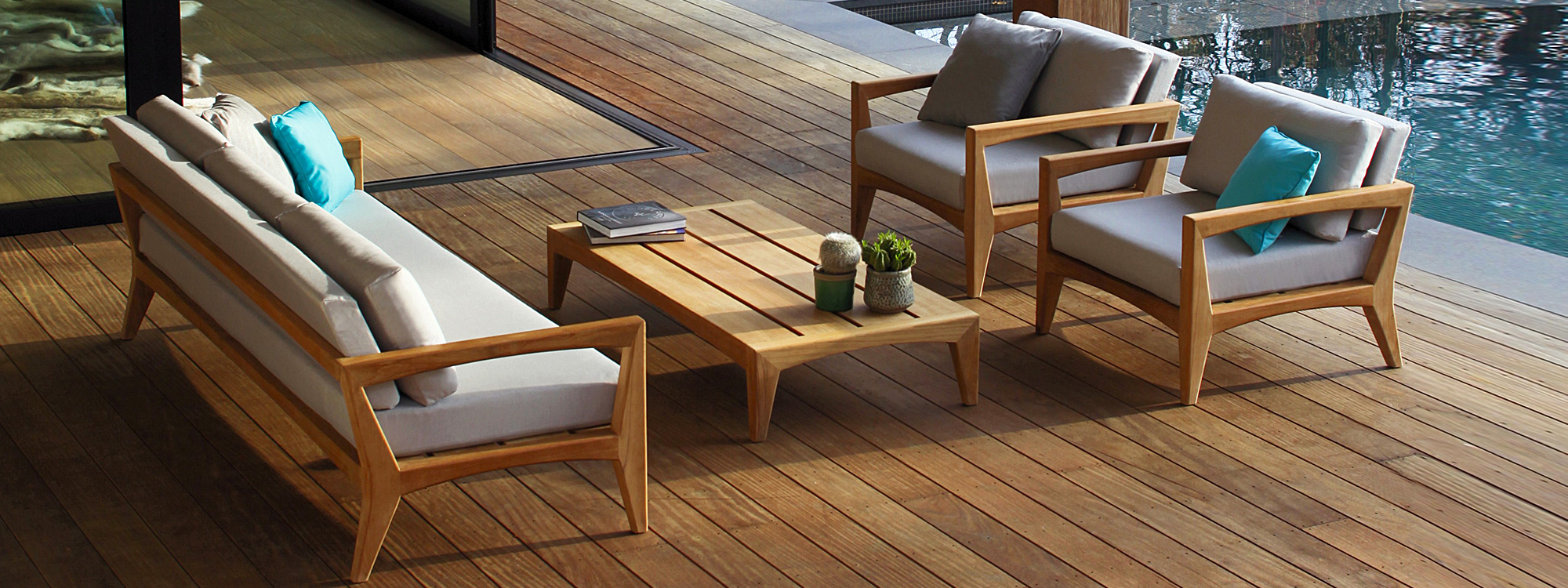Royal Botania Zenhit Teak Garden Sofa Modern Teak Furniture with measurements 2000 X 750