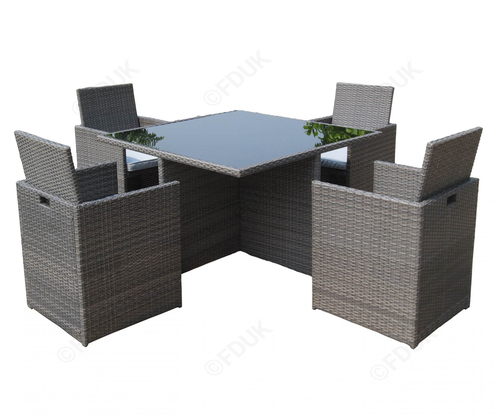 Royalcraft Marlow 4 Seater Cube Set for dimensions 1650 X 1380