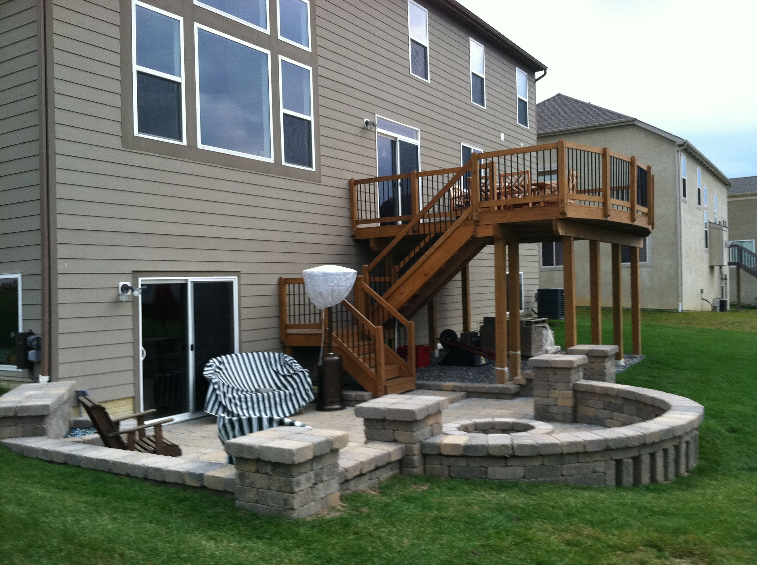 Second Story Deck Above A Paver Patio Wwwcreative in proportions 2592 X 1936