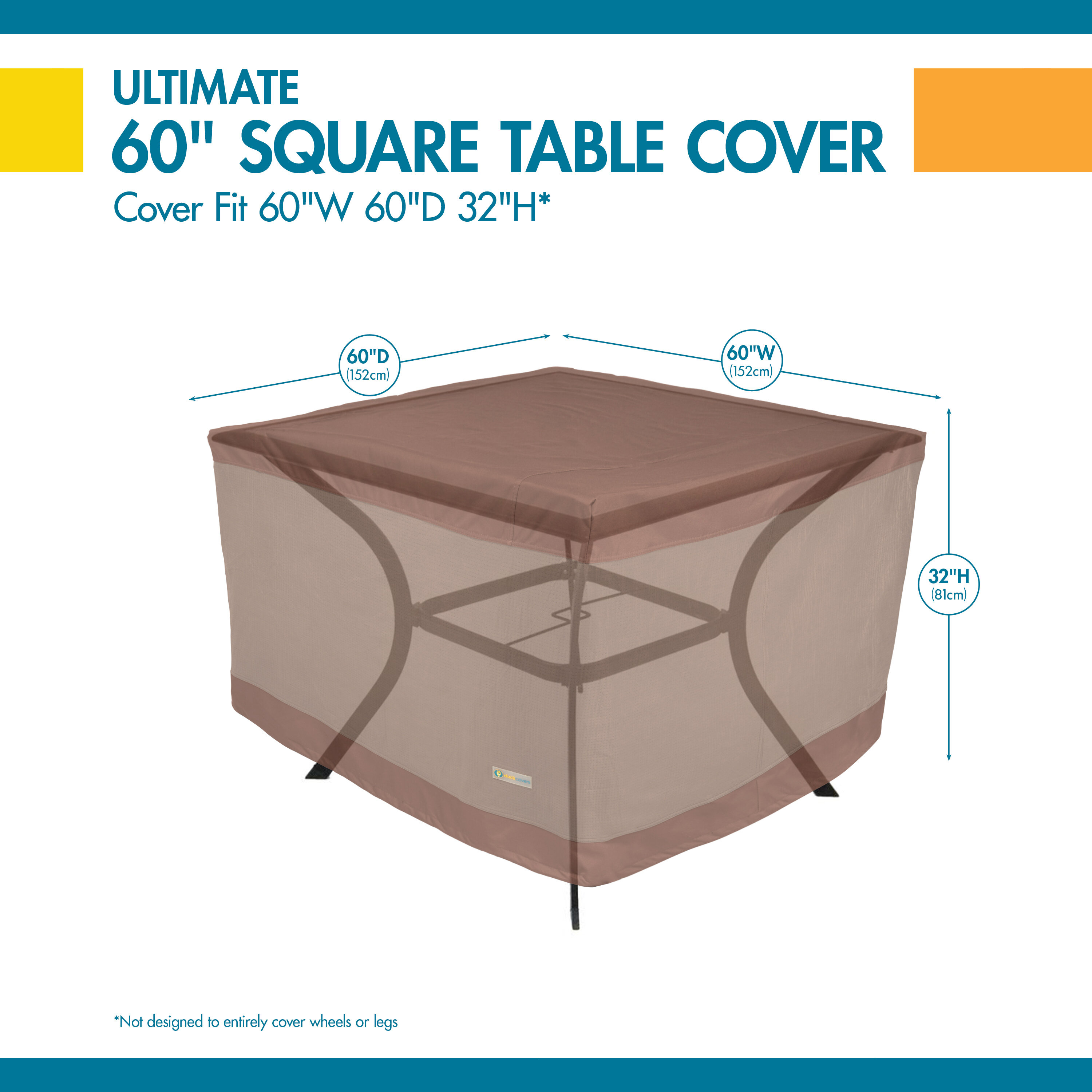 Square Water Resistant Patio Table Cover in measurements 3000 X 3000