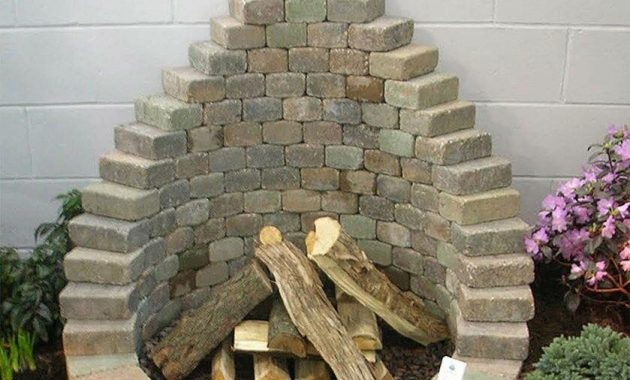 Stacked Brick Firepit Backyard Garden Outdoor Gardens pertaining to sizing 839 X 960