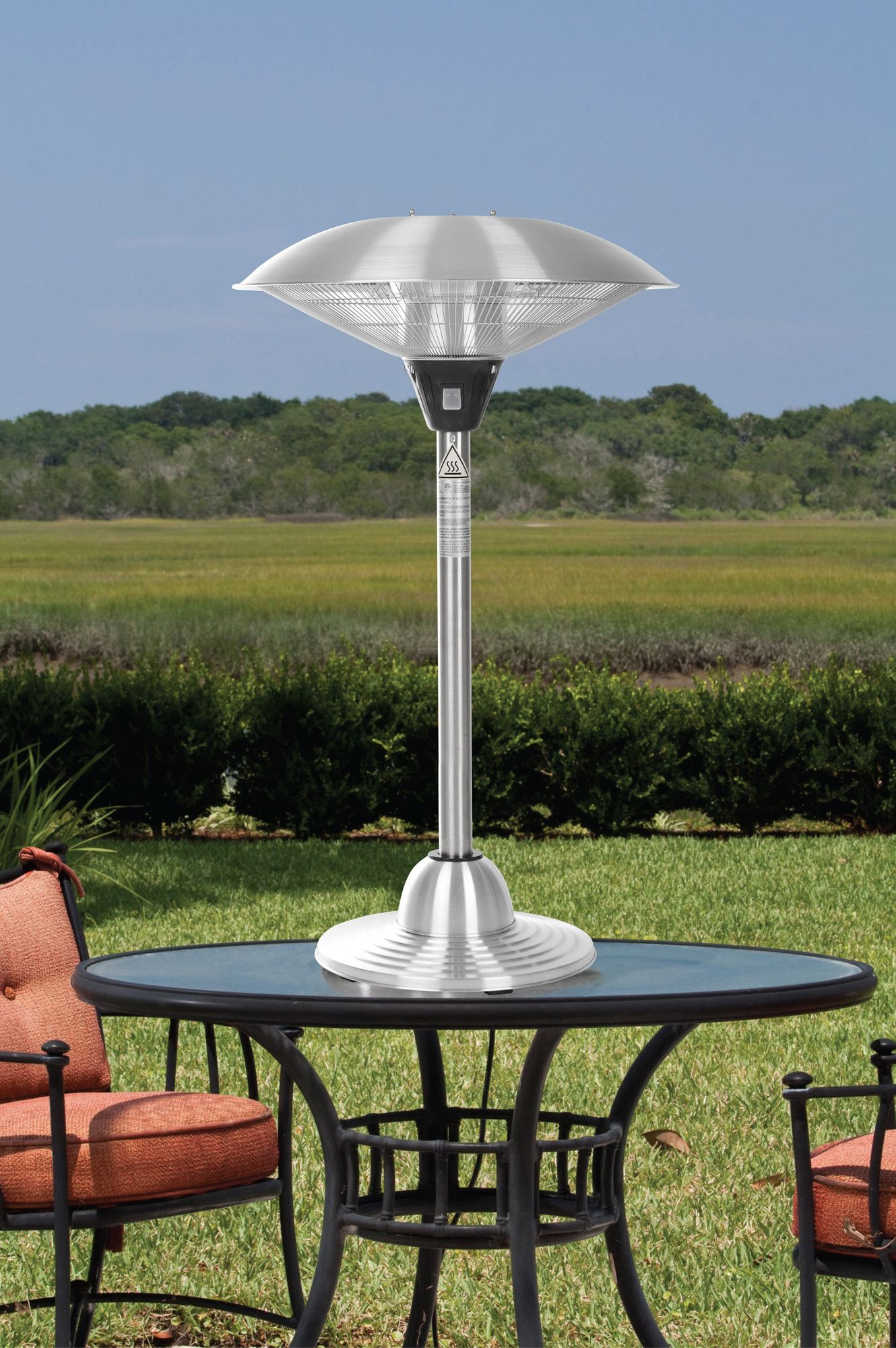 Stainless Steel Tabletop Electric Halogen Patio Heater throughout sizing 1330 X 2000