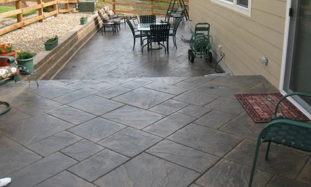 Stamped Concrete Under Deck Patio Decks Take A Walk Down with sizing 1305 X 979