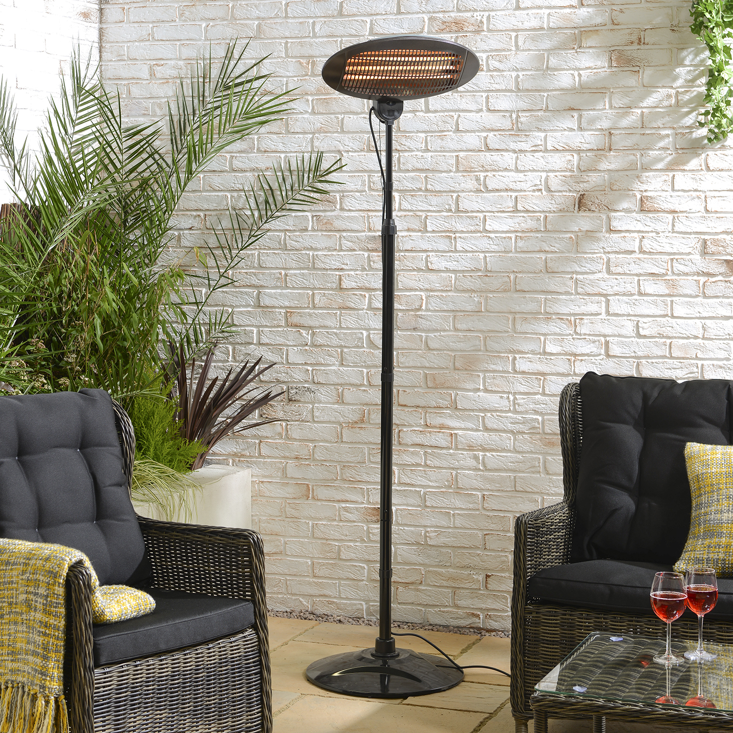 Standing Patio Heater intended for proportions 1500 X 1500