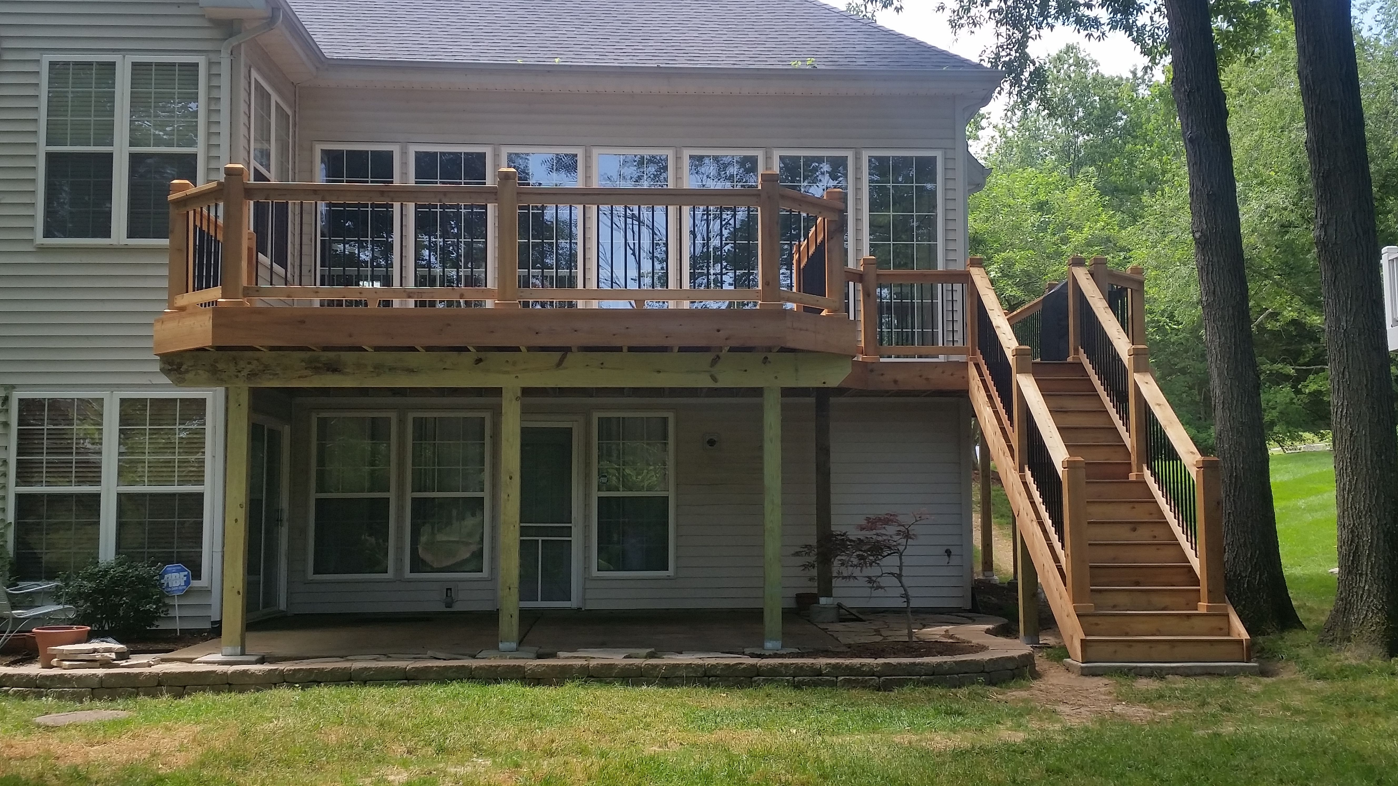 Stockell Custom Homes Deck Upgrade Timbertech Legacy regarding measurements 5312 X 2988