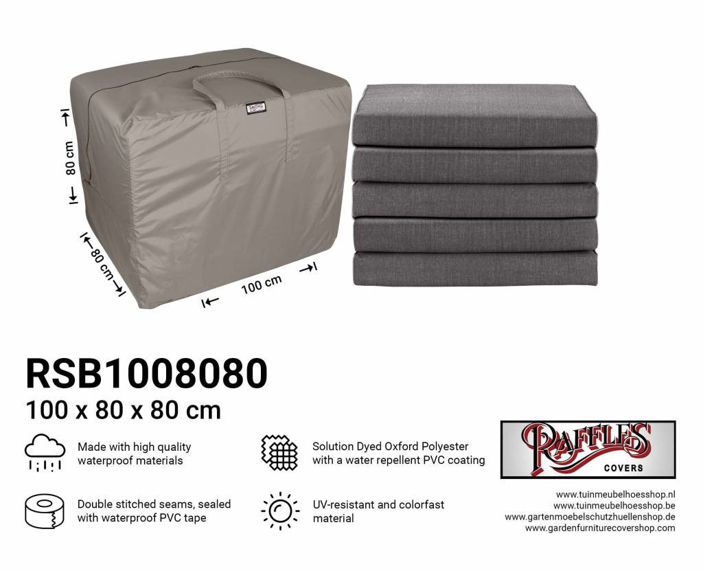 Storage Bag For Patio Cushions 100 X 80 within dimensions 1024 X 831