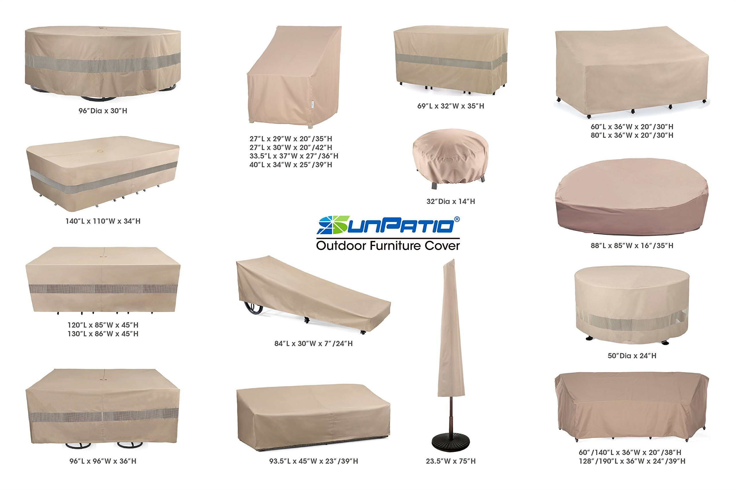 Sunpatio Outdoor Patio Furniture Cover Square Table And regarding sizing 2560 X 1707