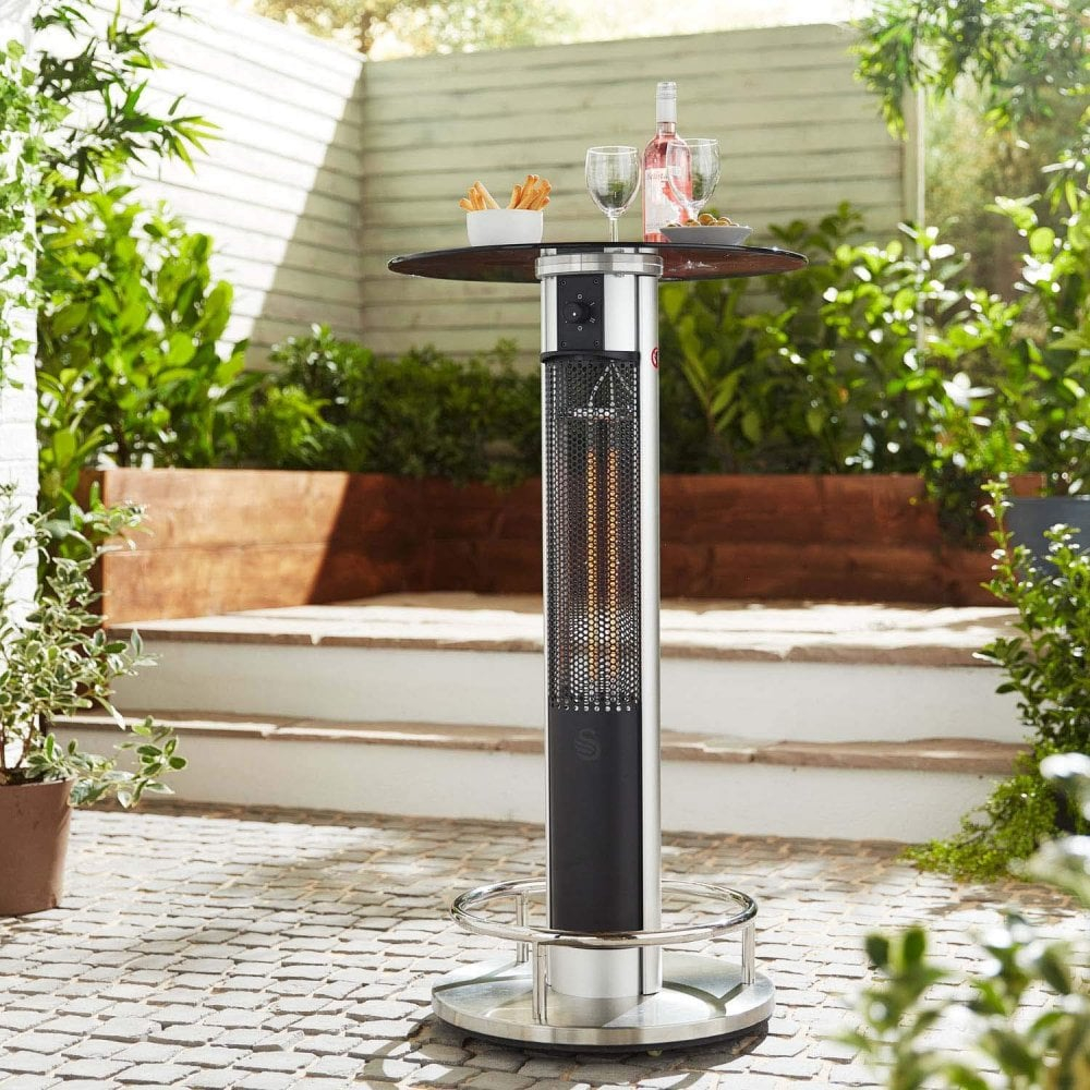 Swan Sh16320n Al Fresco Bar Table Patio Heater Two Power Settings 8001600w regarding dimensions 1000 X 1000