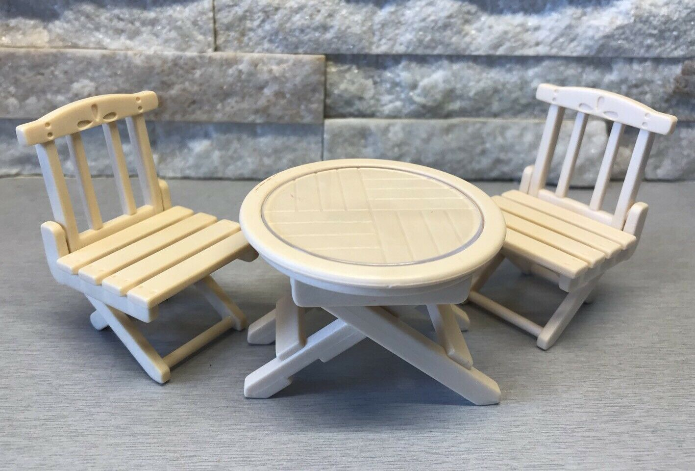 Sylvanian Families Patio Furniture Set Rare Garden Terrace Table Chairs Foldable for dimensions 1418 X 960