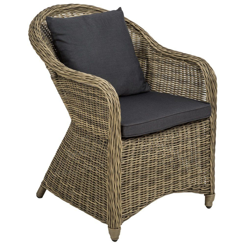 Tectake Luxury Aluminium Wicker Chair Seat Armchair Garden throughout proportions 1000 X 1000