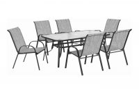 Terrace Leisure 7 Piece Manor Textilene Patio Set Black within measurements 1460 X 1500