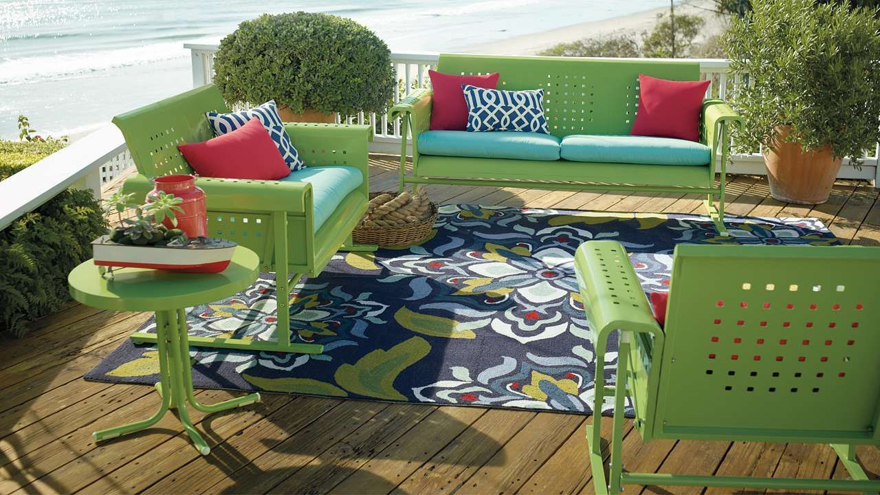 These Metal Glider Chairs Are So Coolretro Style Outdoor in size 1280 X 720