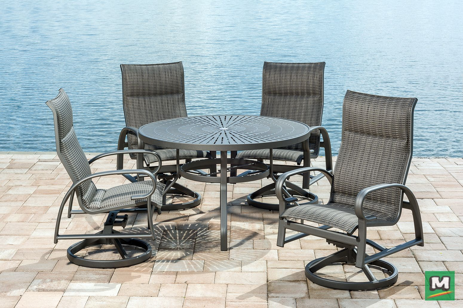 This Backyard Creations 5 Piece Legacy Dining Collection for proportions 1550 X 1033