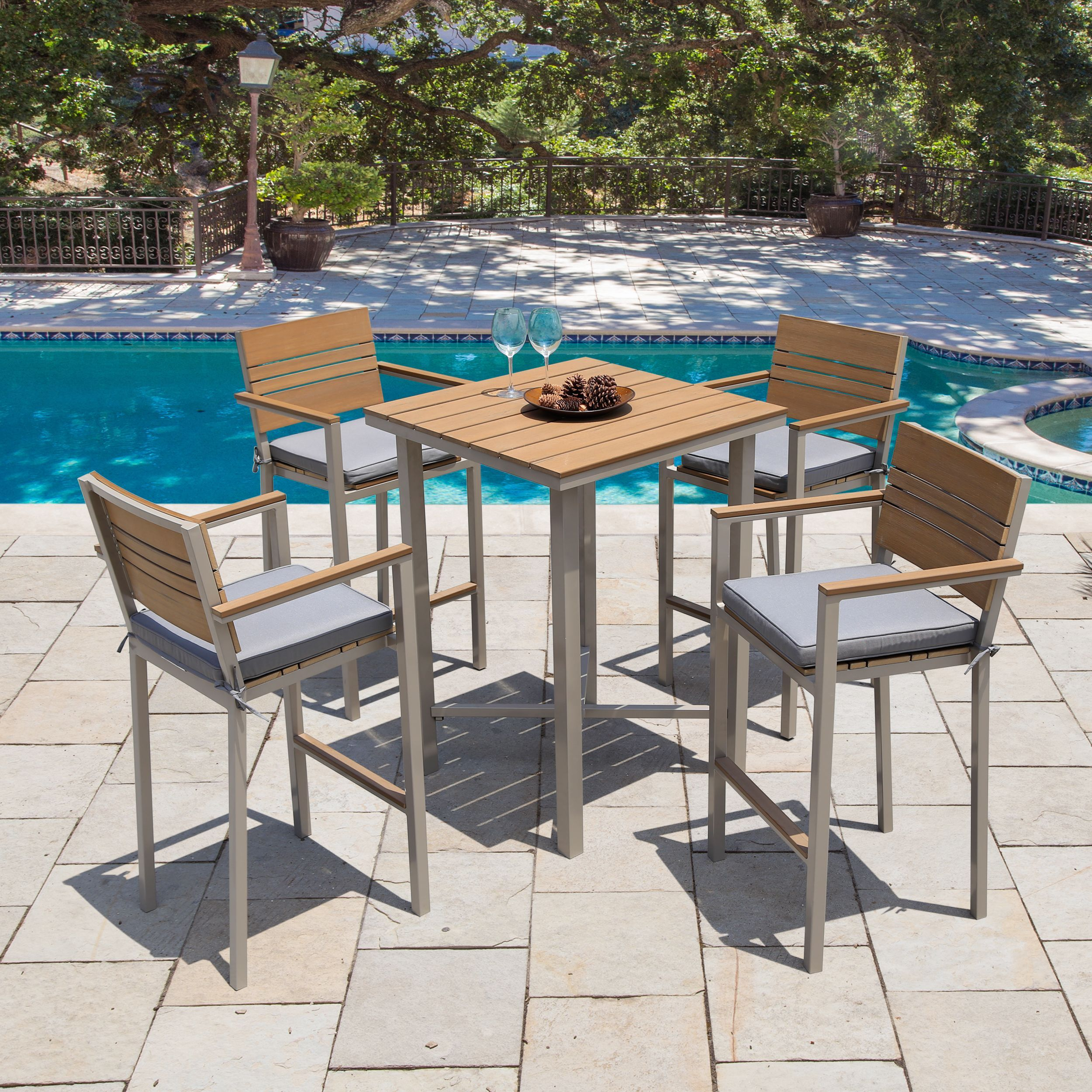 This Outdoor Patio Bar Set Will Help You Entertain In Style throughout sizing 2500 X 2500