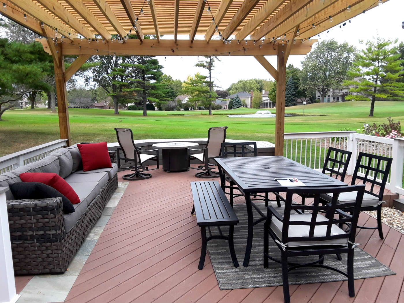 This Timber Tech Deck Upgrade And Pergola Were Custom for dimensions 1400 X 1050