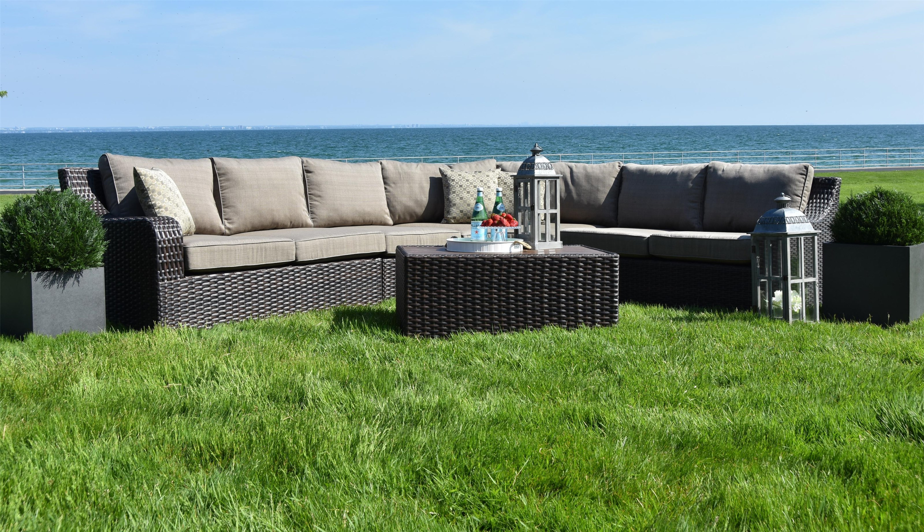 Tortola Outdoor Sectional with regard to sizing 3200 X 1842