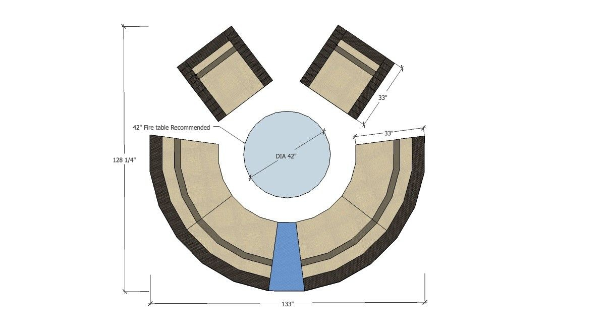 Unique Fire Pit Dimensions Outdoor Malibu Sectional Couch in sizing 1209 X 654