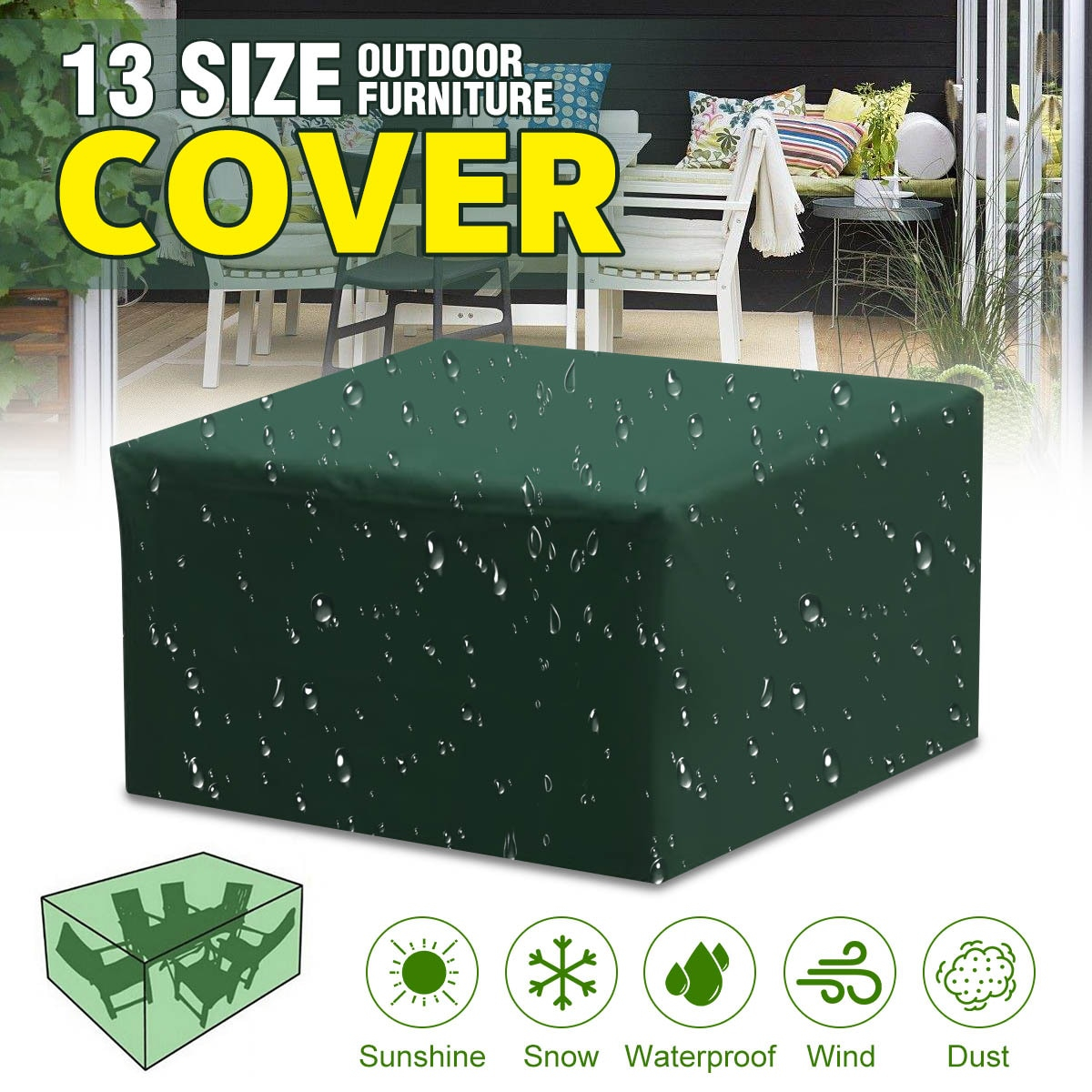 Us 1008 52 Off13sizes Waterproof Outdoor Garden Furniture Covers Rain Snow Chair Covers For Patio Sofa Table Chair Dust Proof Cover In All Purpose pertaining to size 1200 X 1200