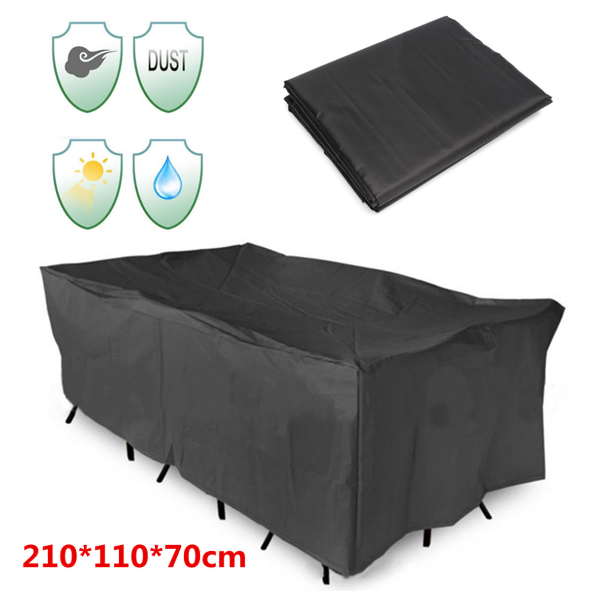 Us 1829 50 Offpolyester Outdoor Furniture Covers Shelter 21011070cm Garden Patio Rain Sun Protection Cover Canopy Dustproof Table Cloth In throughout measurements 1200 X 1200