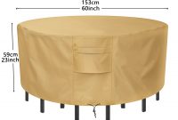 Us 3279 20 Offranton Sunkorto Patio Table Cover Waterproof Wear Resistant Patio Furniture Chair Covers 60 Inch Diameter Light Brown In Tablecloths in size 1500 X 1500