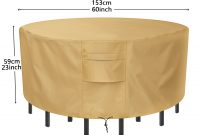 Us 3279 20 Offranton Sunkorto Patio Table Cover Waterproof Wear Resistant Patio Furniture Chair Covers 60 Inch Diameter Light Brown In Tablecloths throughout dimensions 1500 X 1500