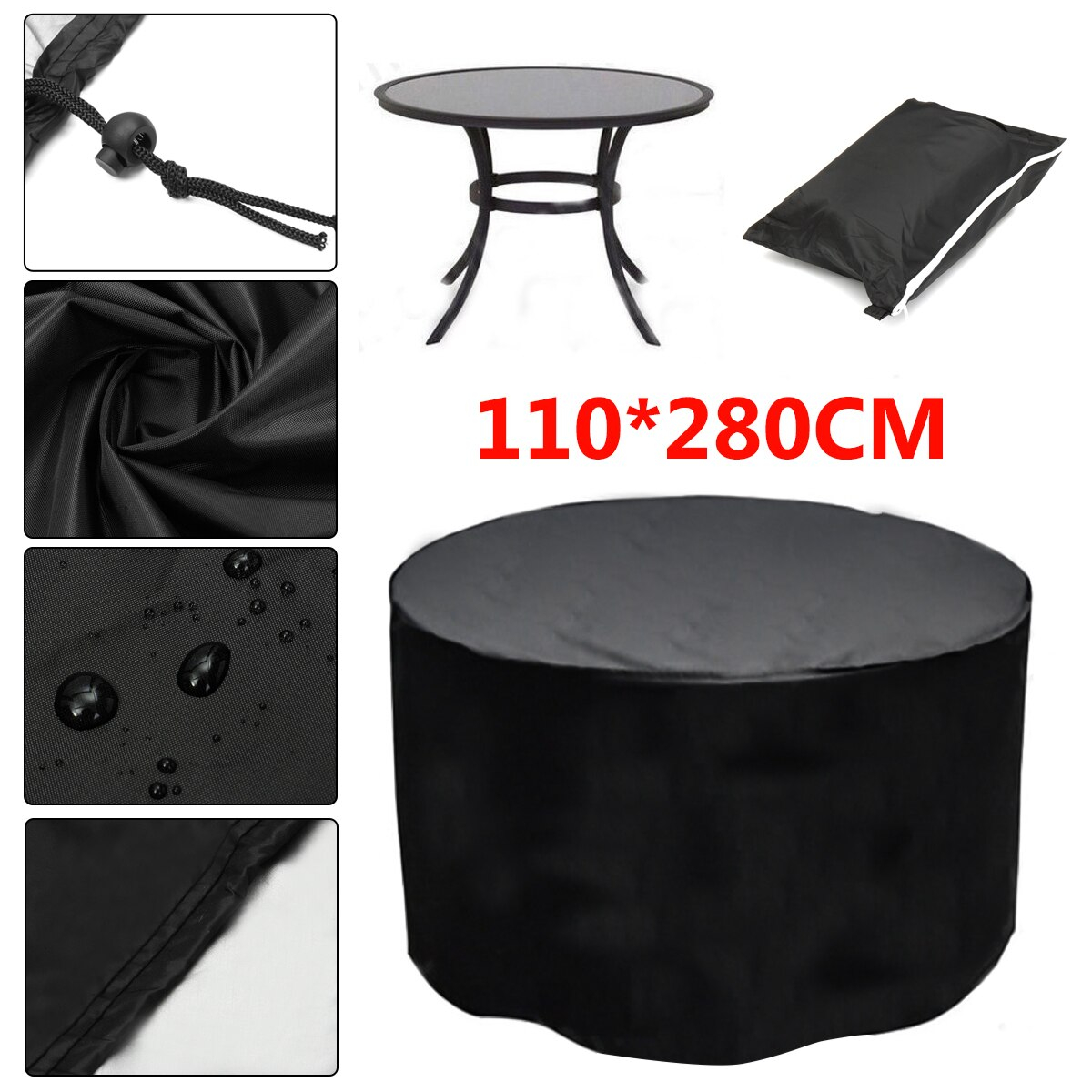 Us 3402 42 Off110x280cm Durable Round Outdoor Furniture Cover Waterproof Dust Garden Patio Furniture Table Chair Protector Cover Cloth In Fabric in proportions 1200 X 1200