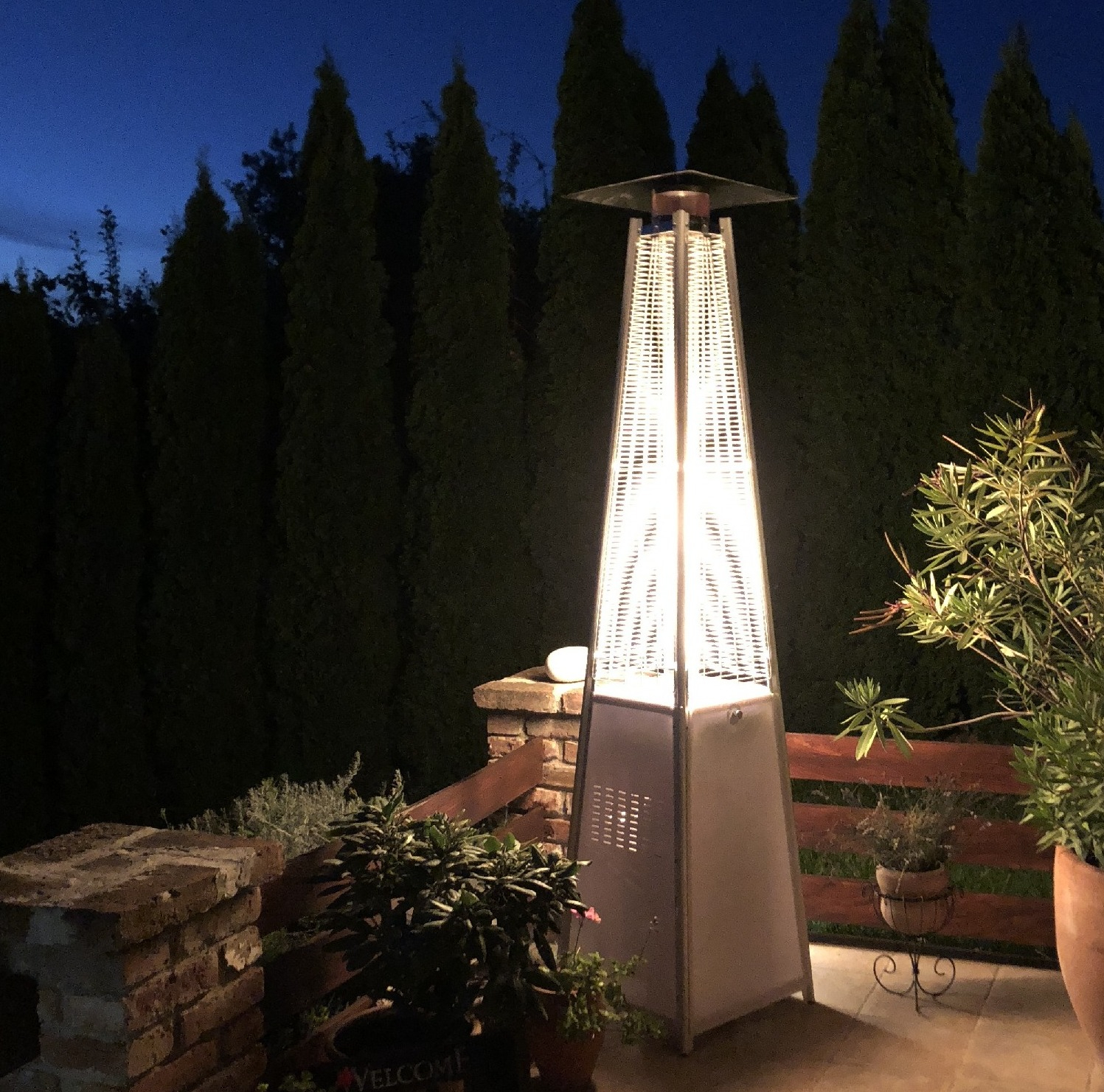 Vancouver Patio Gas Glow Heater With Led Lighting with regard to measurements 1497 X 1481