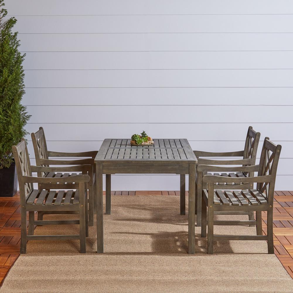 Vifah Renaissance 5 Piece Rectangle Patio Dining Set in sizing 1000 X 1000