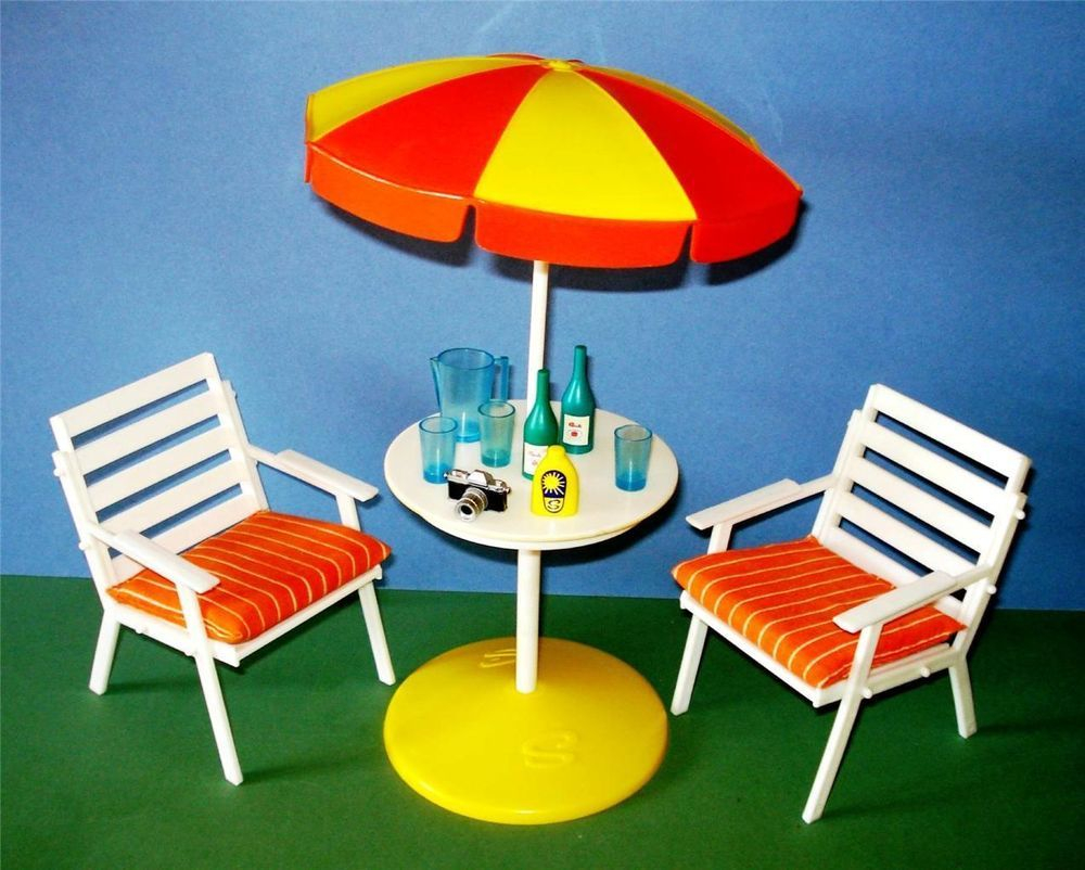 Vintage Pedigree Sindy Gardenpatio Furniture 1980s With with size 1000 X 802