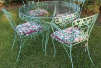 Vintage Wrought Iron Patio Set Dogwood Blossoms Branches throughout dimensions 1000 X 869