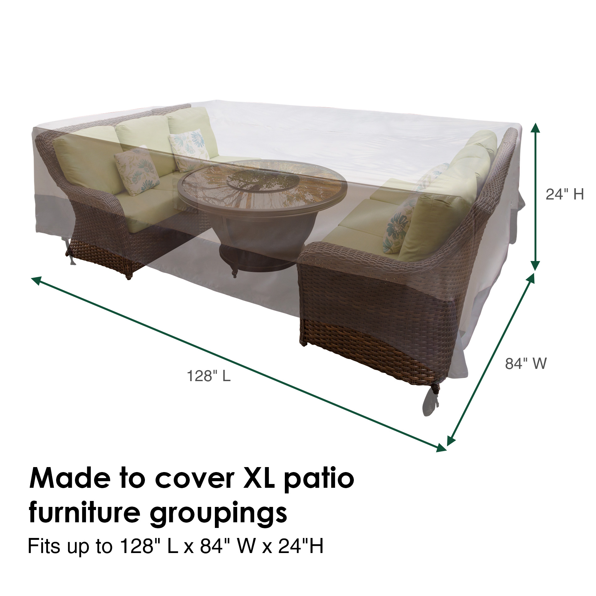 Water Resistant Rectangular Outdoor Patio Set Cover Reusable pertaining to size 1900 X 1900